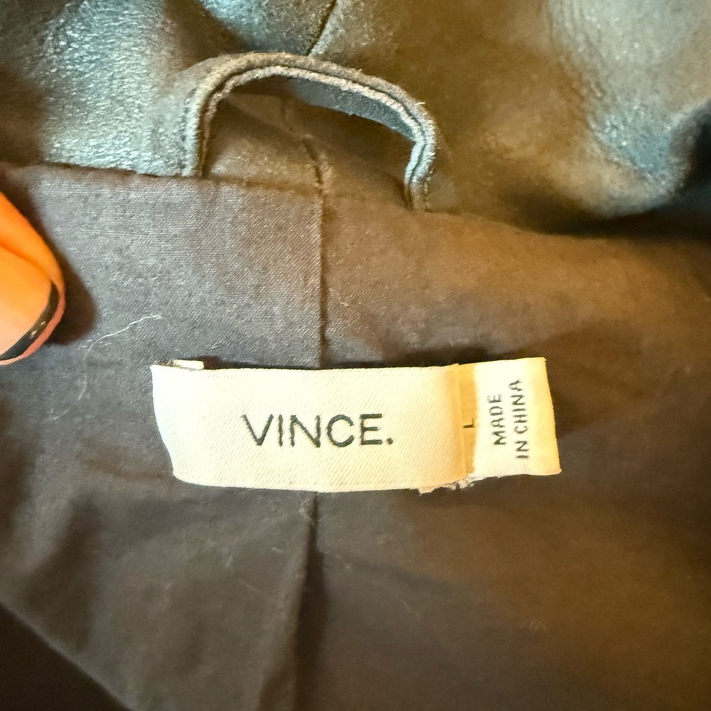 Vince Women's Dark Leather Jacket - Picture 3 of 4